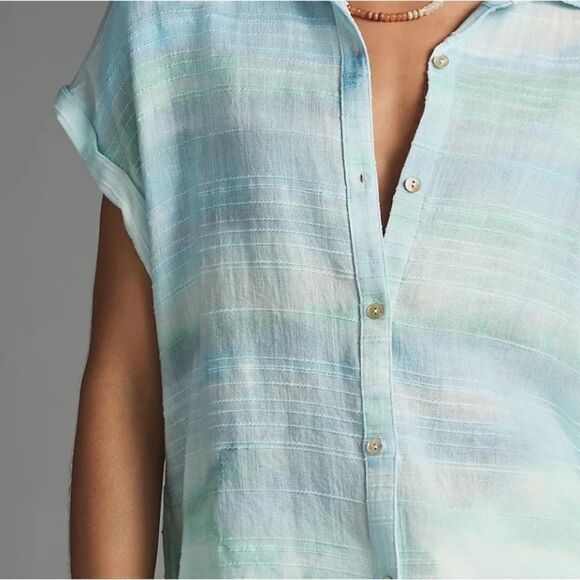 ANTHROPOLOGIE CLOTH & STONE BUTTON DOWN SHIRT SIZE XL - Picture 2 of 13